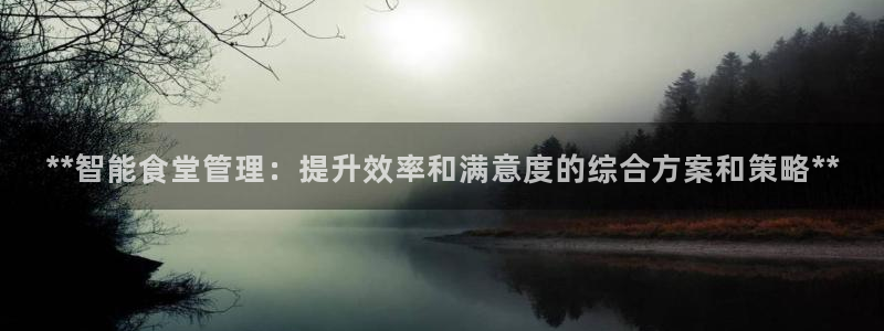 尊龙凯时网：**智能食堂管理：提升效率和满意度的综合方案和策